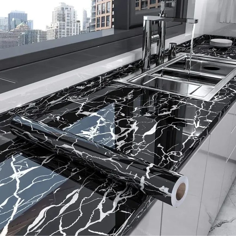 Marble Peel And Stick Wallpaper Waterproof Self Adhesive Wall Covering For Kitchen And Bathroom 4