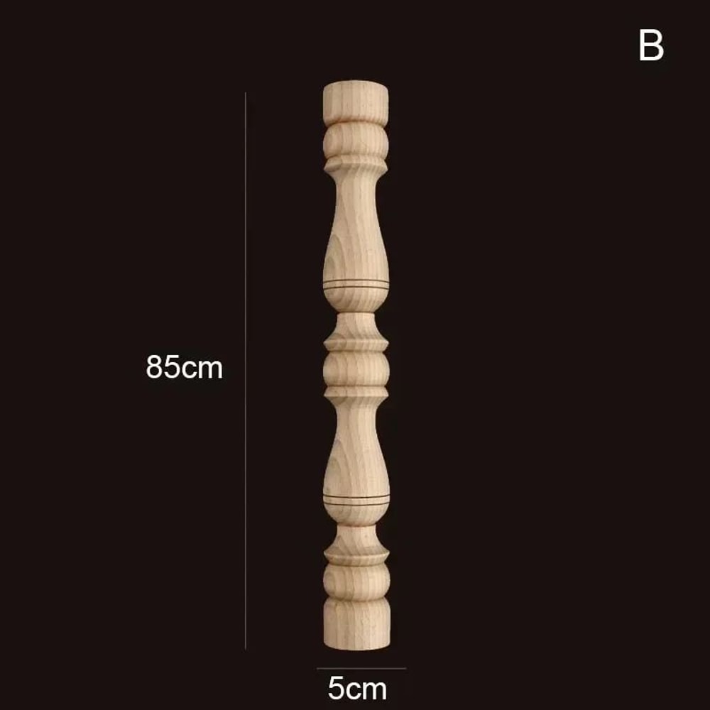 Vintage Carved Wood Applique Decorative Column Spindle Ornament For Furniture And Home Decor 22