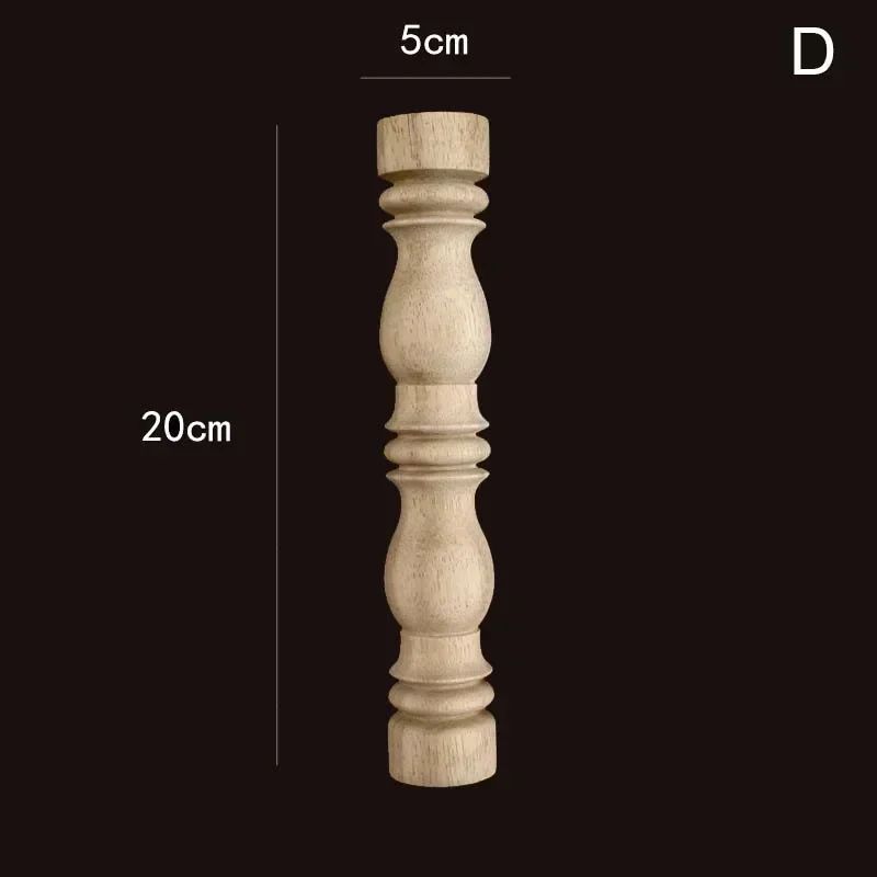 Vintage Carved Wood Applique Decorative Column Spindle Ornament For Furniture And Home Decor 27