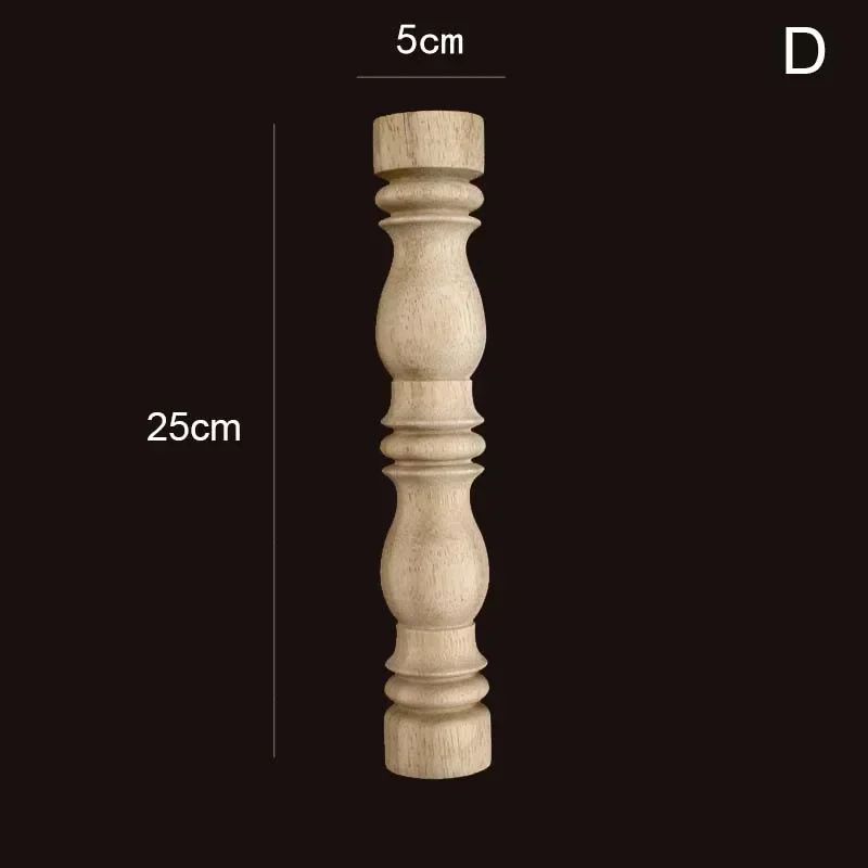 Vintage Carved Wood Applique Decorative Column Spindle Ornament For Furniture And Home Decor 28