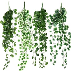 artificial ivy garland hanging vine green leaf wall decor for home wedding and party styling