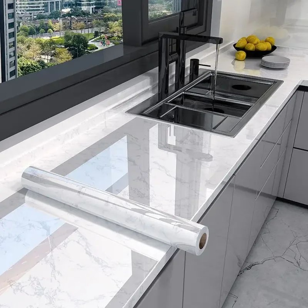 Marble Peel And Stick Wallpaper Waterproof Oil Proof Self Adhesive Wall Covering For Kitchen And Ho 5