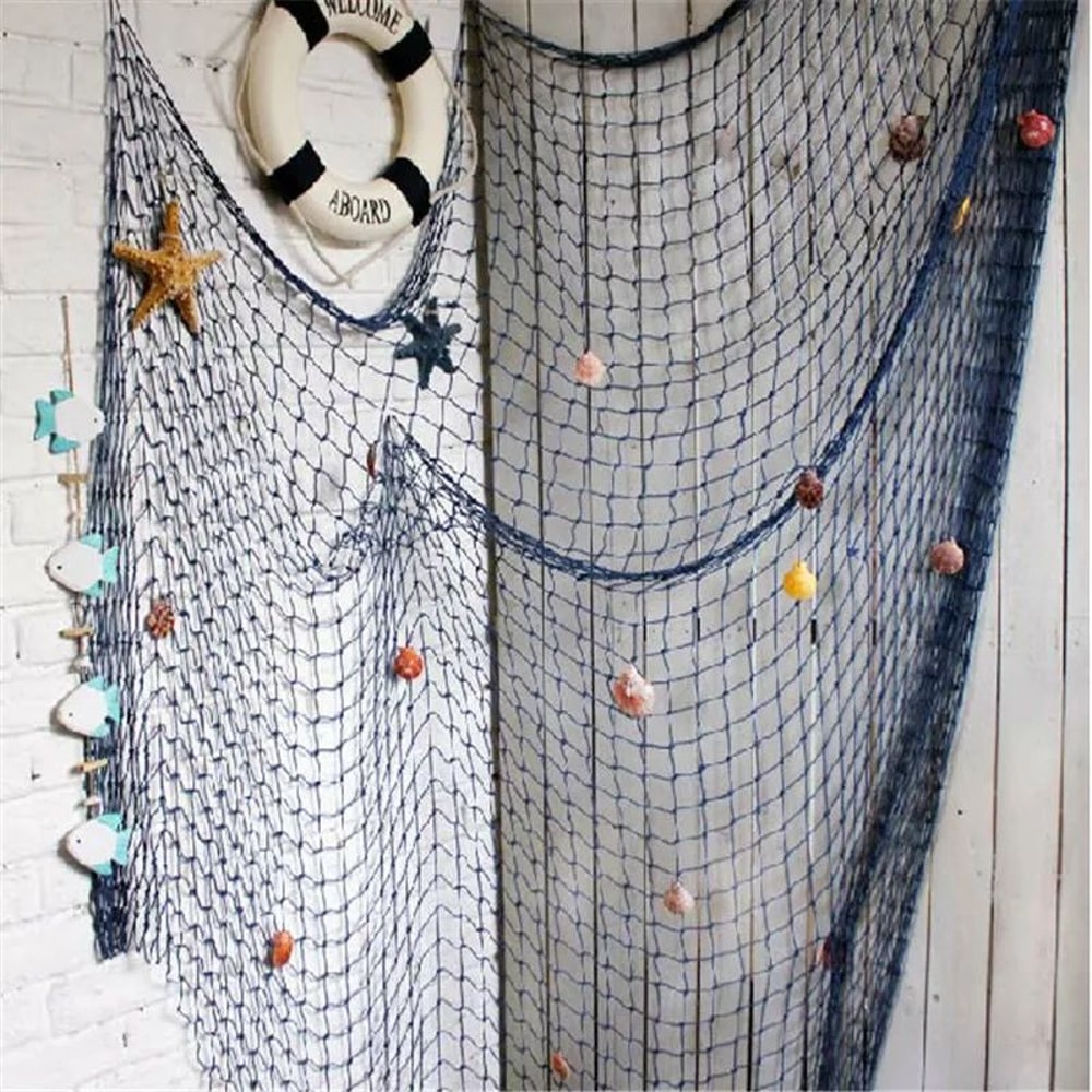 Coastal Nautical Fishing Net Wall Decor Beach Style Hanging Ornament 2