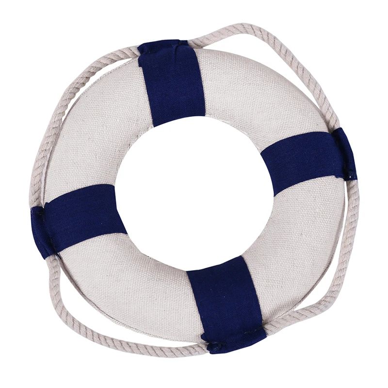 Mediterranean Nautical Lifebuoy Wall Decor For Coastal Home Styling 3