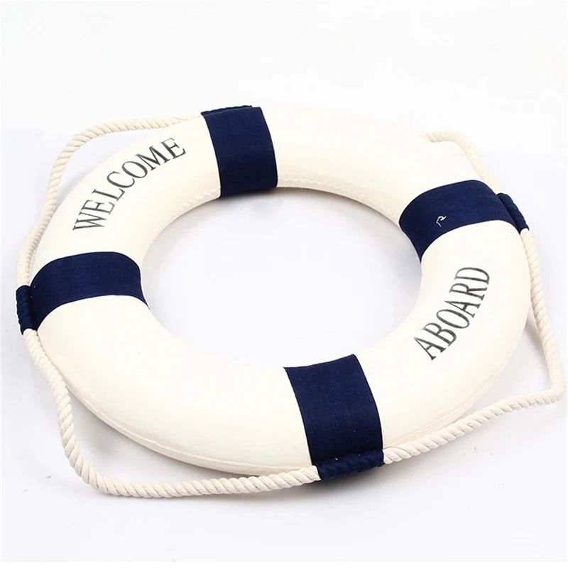 Mediterranean Nautical Lifebuoy Wall Decor For Coastal Home Styling 9