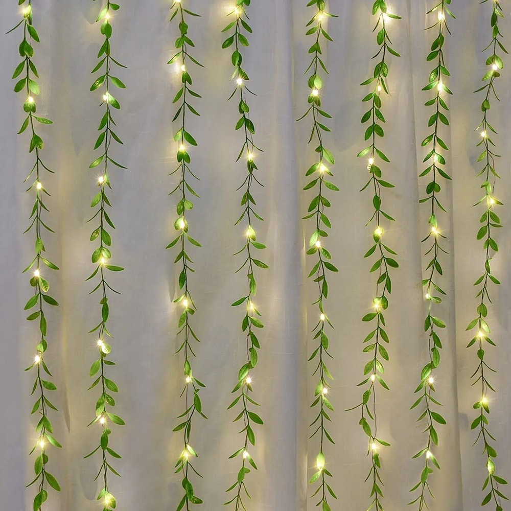 Artificial Ivy Vine String Lights Garland For Indoor Outdoor Decor 4