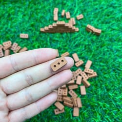 mini clay brick set 100 pieces for diy miniature building and model decor