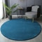 Round Plush Coral Velvet Rug Soft Living Room Carpet For Modern Home 1
