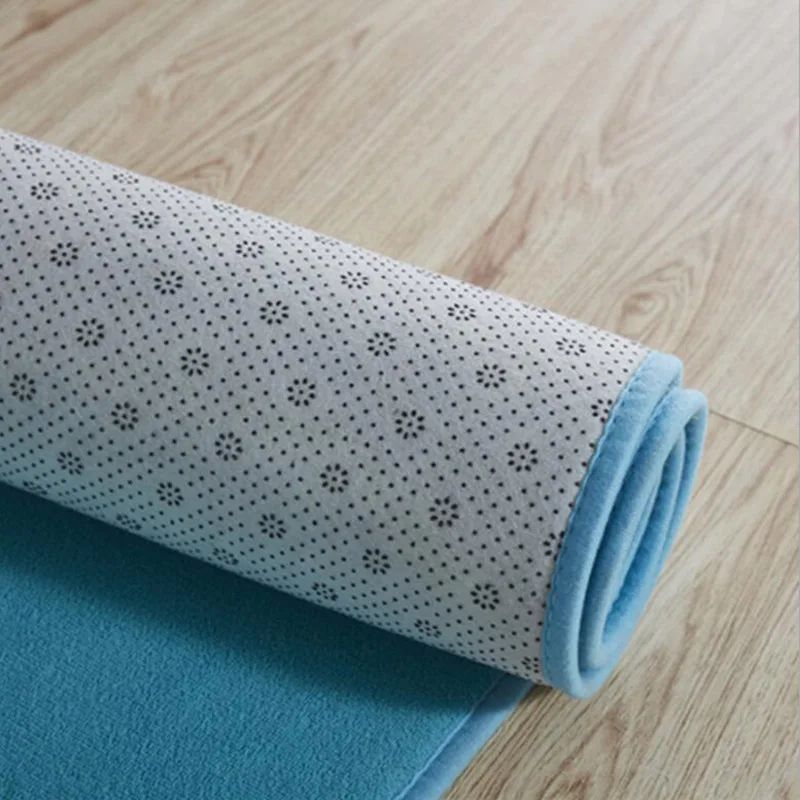 Round Plush Coral Velvet Rug Soft Living Room Carpet For Modern Home 5