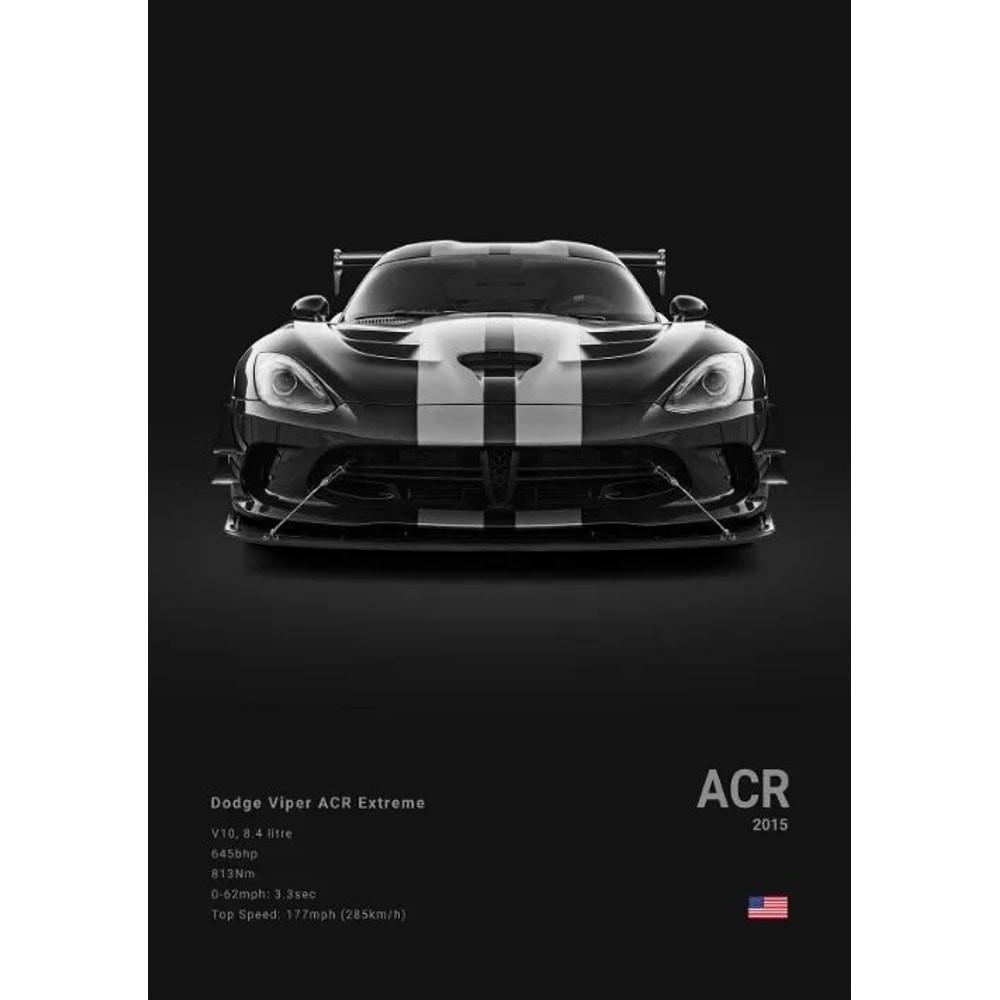 Dodge Challenger Hellcat Redeye Canvas Wall Art Sports Car Poster Decor 9