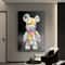 Cute Bear Graffiti Canvas Wall Art Kawaii Cartoon Poster For Room Decor 0