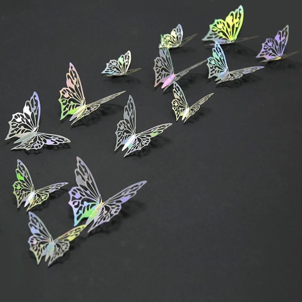 Butterfly Mirror Wall Stickers 3D Decorative Wall Decor Set 20