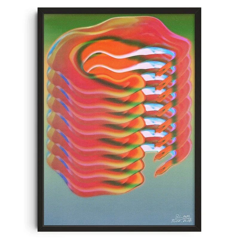 Mid Century Japanese Abstract Canvas Wall Art Prints 7