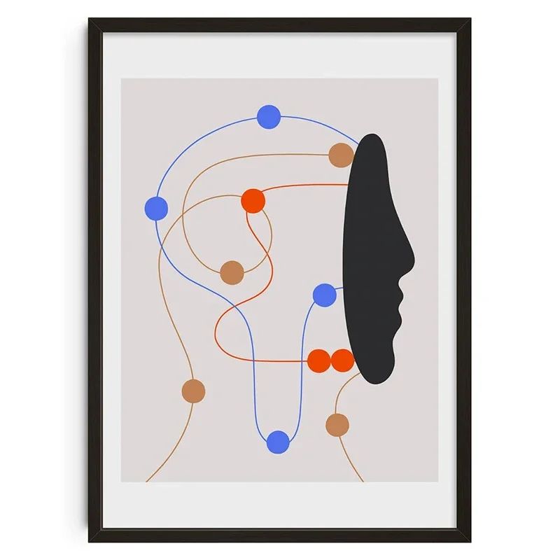 Mid Century Japanese Abstract Canvas Wall Art Prints 25