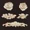 Vintage Rose Wood Carving Furniture Applique Decor 3