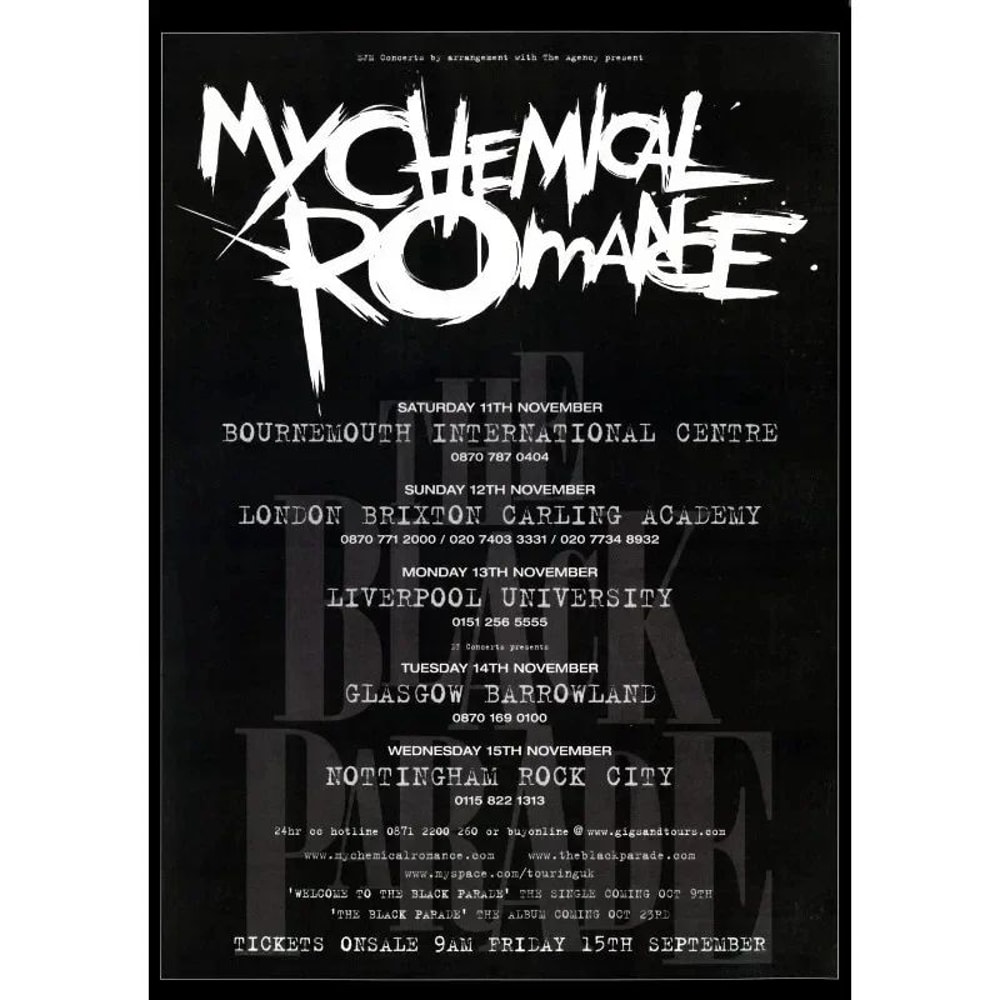 My Chemical Romance Canvas Poster Rock Band Wall Art 11