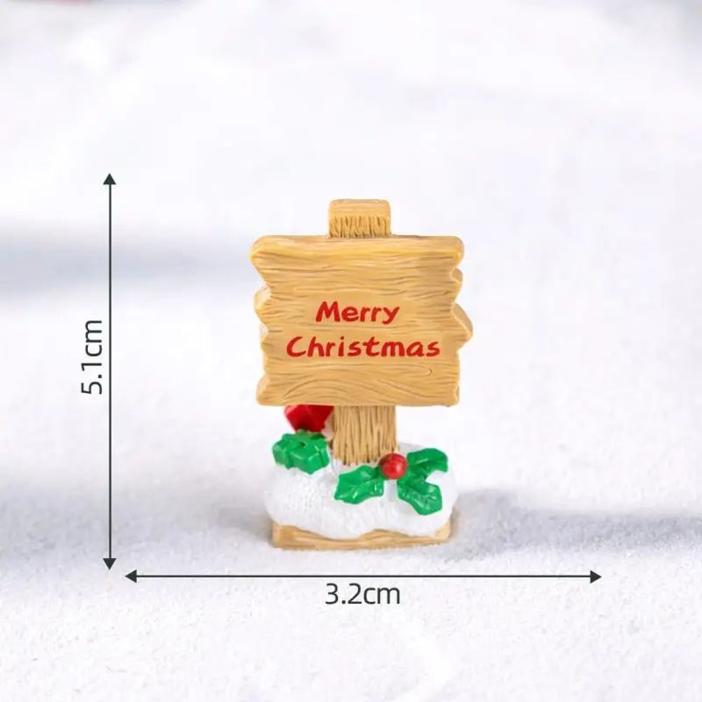 Mini Resin Road Sign Fairy Garden Decor Set 7