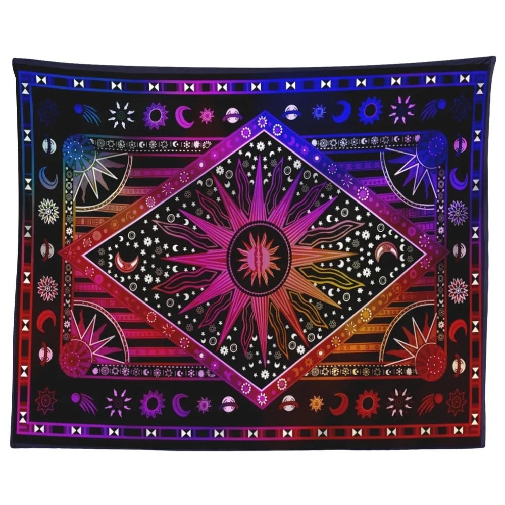 Bohemian Tarot Mandala Tapestry Wall Hanging Decor 13
