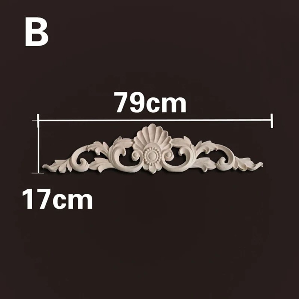 Vintage Floral Wood Applique Furniture Trim Decor 4