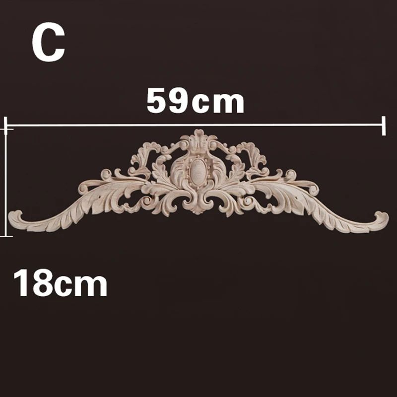 Vintage Floral Wood Applique Furniture Trim Decor 9
