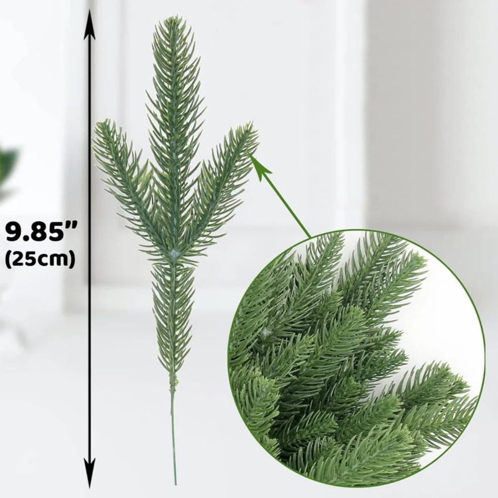 Artificial Pine Branches Christmas Greenery Decor Set 6