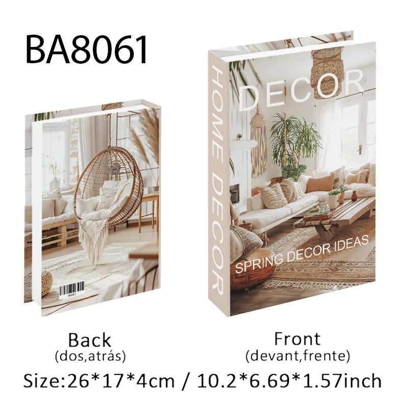 Luxury Decorative Fake Book Storage Box Home Decor 16