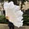 Luxury Ostrich Feather Fan Large Folding Dance Fan For Performance And Events 9