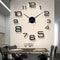 Modern DIY 3D Wall Clock Large Acrylic Mirror Stickers For Home Decor 0