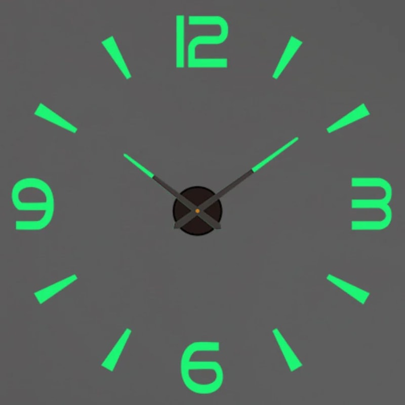 Modern DIY 3D Wall Clock Large Acrylic Mirror Stickers For Home Decor 14