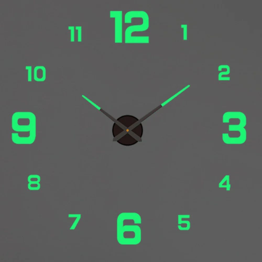 Modern DIY 3D Wall Clock Large Acrylic Mirror Stickers For Home Decor 16