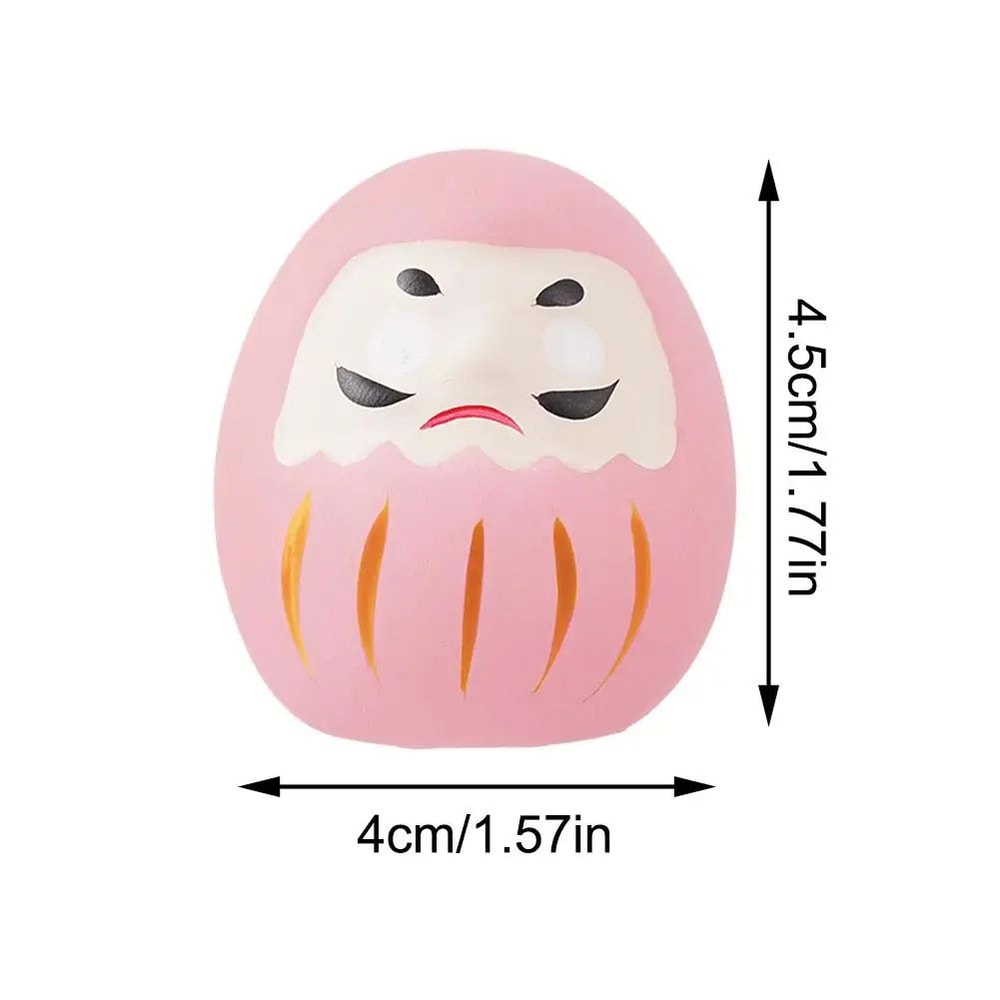 Japanese Daruma Doll Lucky Charm Mini Ceramic Fortune Decor For Home And Gifts 5