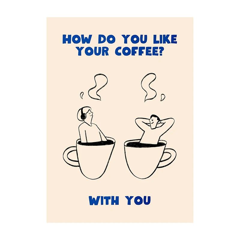 Coffee Diver Canvas Wall Art Surreal Coffee Lover Poster For Kitchen Decor 26