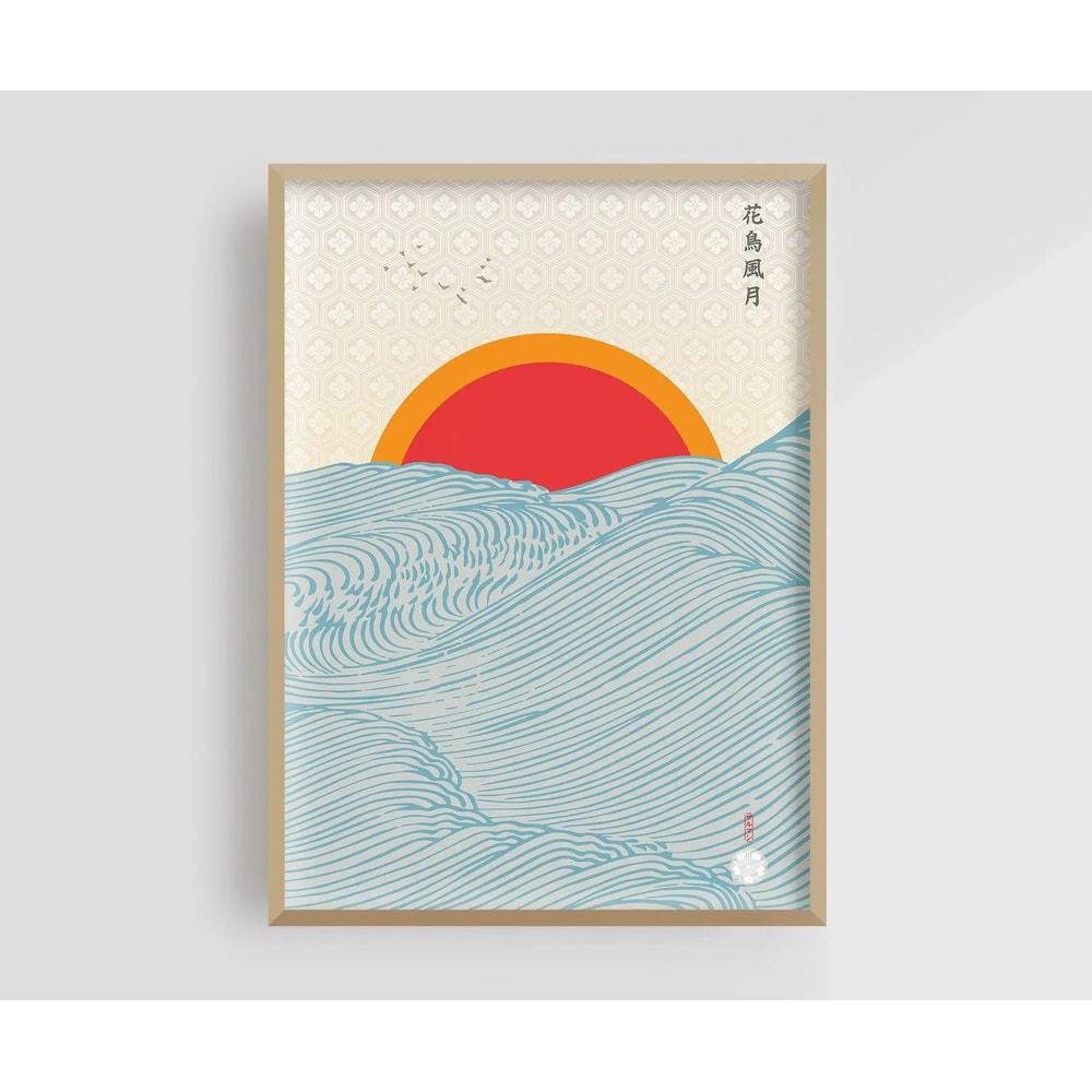 Mount Fuji Great Wave Canvas Wall Art Japanese Landscape Poster For Home Decor 7