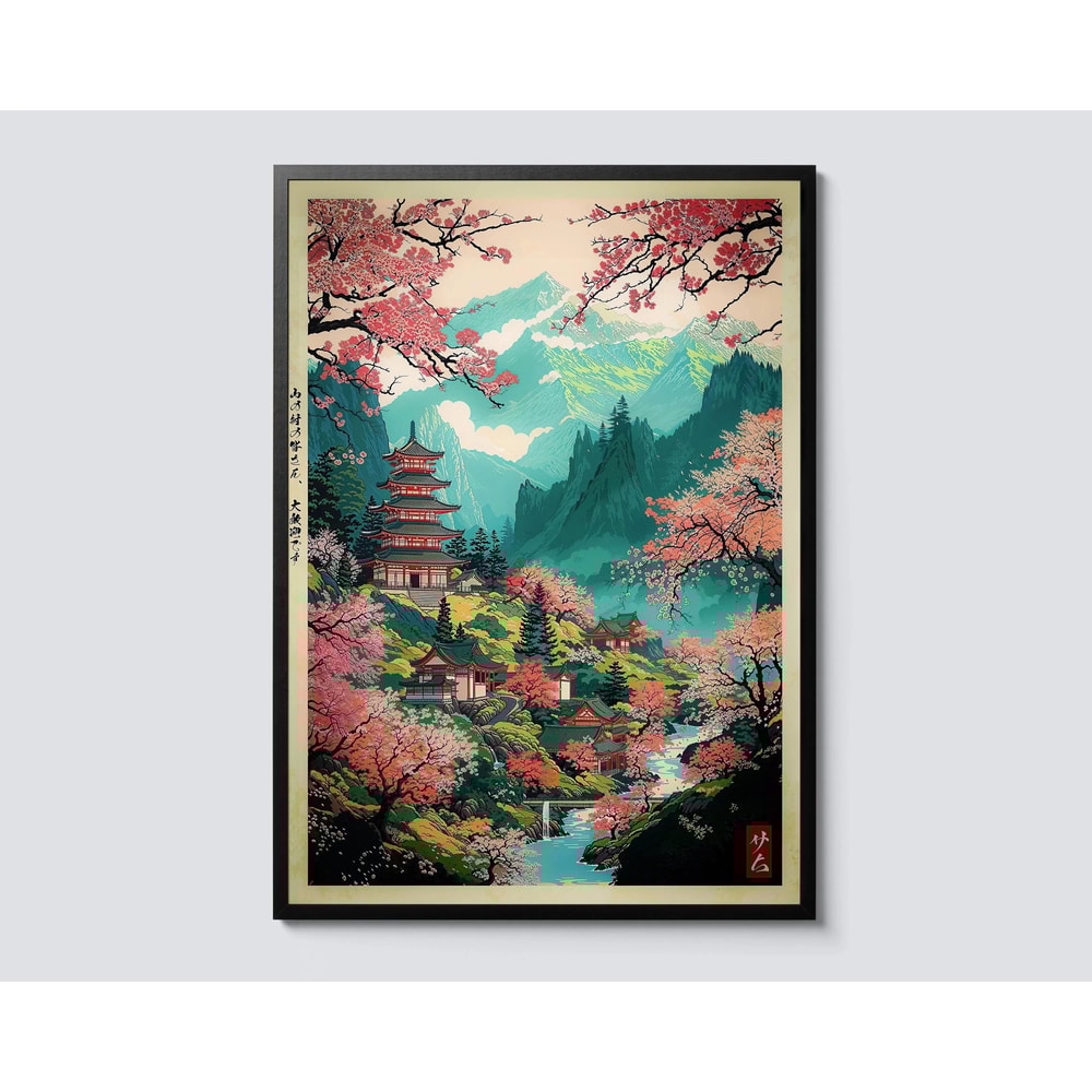 Mount Fuji Great Wave Canvas Wall Art Japanese Landscape Poster For Home Decor 16