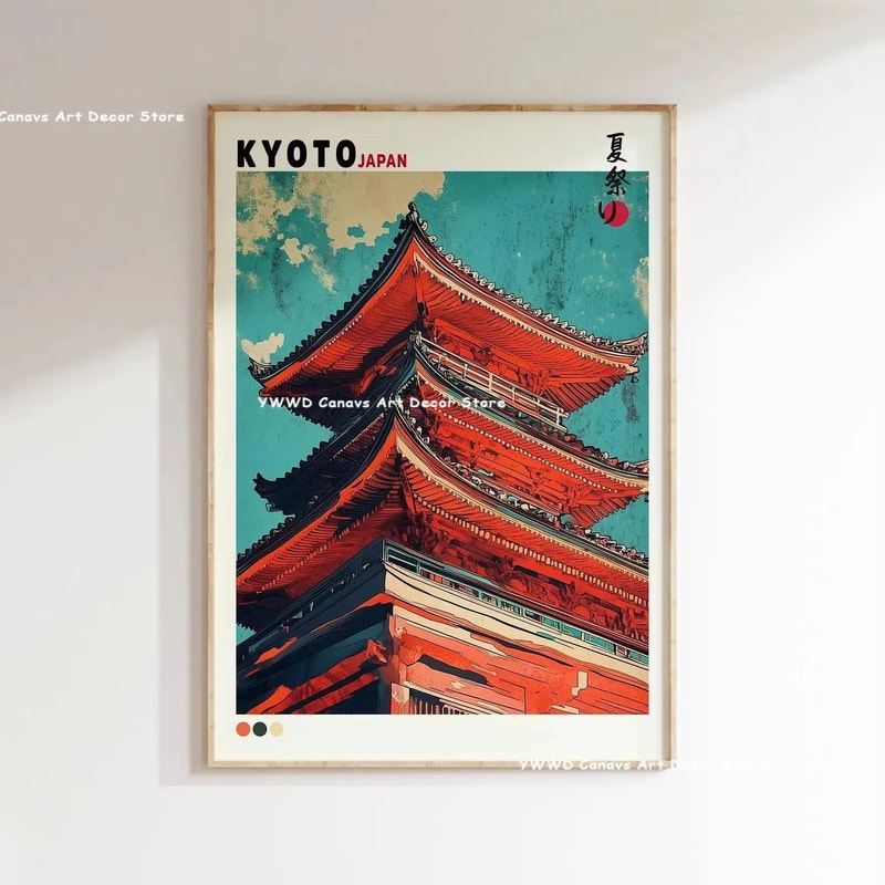 Mount Fuji Great Wave Canvas Wall Art Japanese Landscape Poster For Home Decor 27