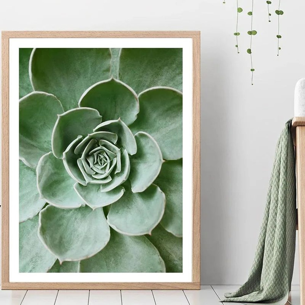 Green Botanical Leaves Canvas Wall Art Nature Inspired Plant Print For Home Decor 21