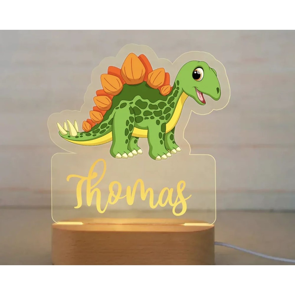 Personalized Kids Night Light Custom Name Animal Acrylic Lamp 20