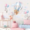 Hot Air Balloon Animal Wall Decal Kids Nursery Room Wall Sticker 1