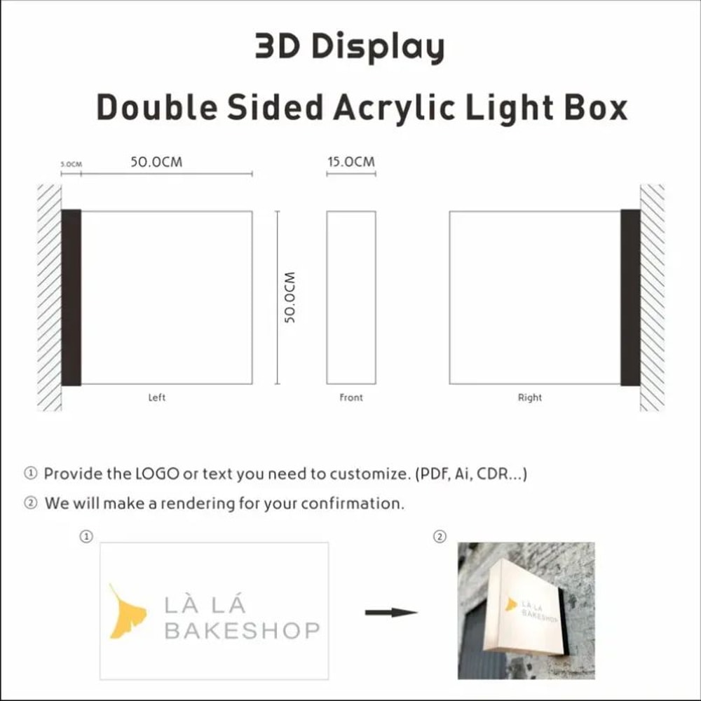 Custom LED Lightbox Sign Double Sided Outdoor Business Sign 4