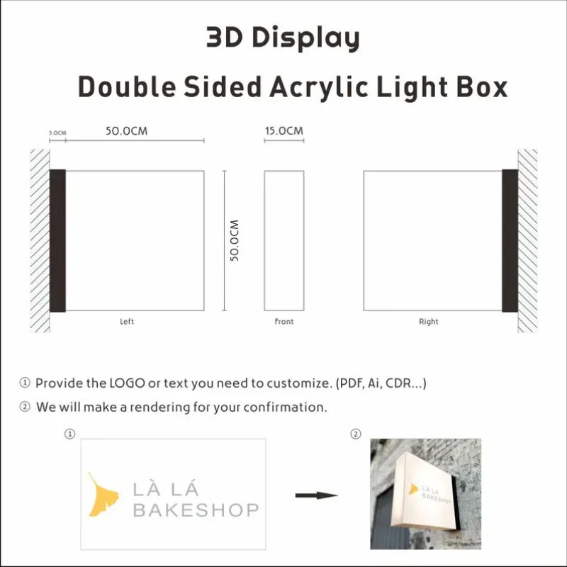 Custom LED Lightbox Sign Double Sided Outdoor Business Sign 4