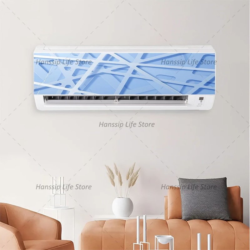 3D Geometric Air Conditioner Panel Sticker Modern Wall Decor Decal 9