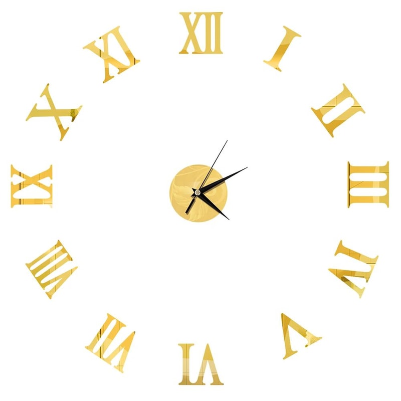 Modern DIY Mirror Wall Clock Frameless Decorative Wall Clock Sticker 14