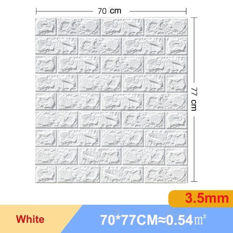 3D Brick Wall Sticker Self Adhesive Foam Panels Home Decor Set 9