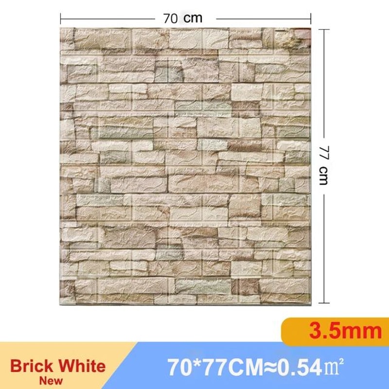 3D Brick Wall Sticker Self Adhesive Foam Panels Home Decor Set 16