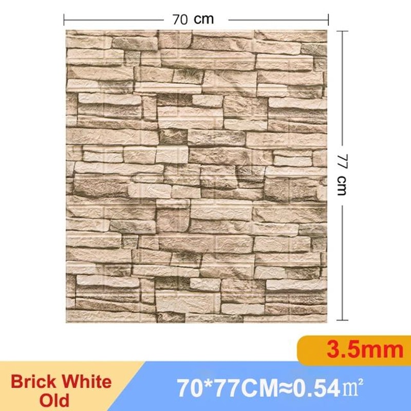 3D Brick Wall Sticker Self Adhesive Foam Panels Home Decor Set 21