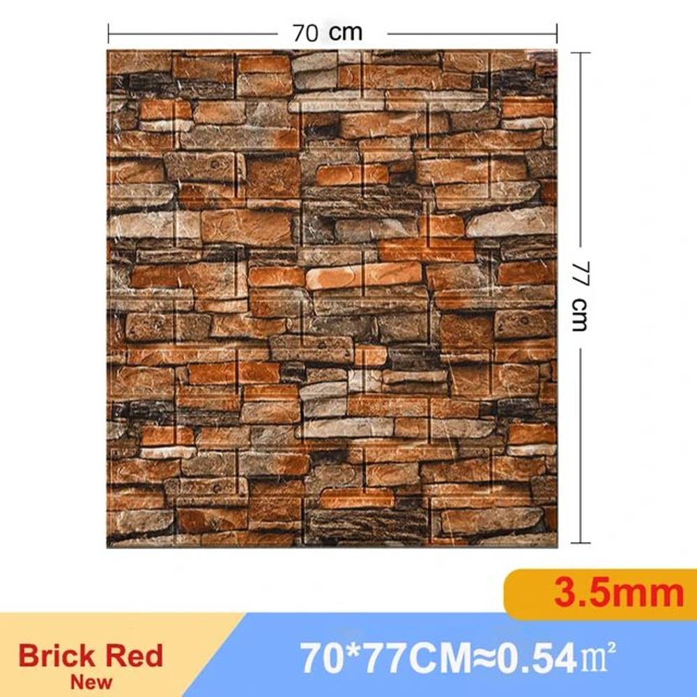 3D Brick Wall Sticker Self Adhesive Foam Panels Home Decor Set 24