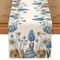 Easter Floral Table Runner Blue Eggs Linen Spring Dining Table Decor 2