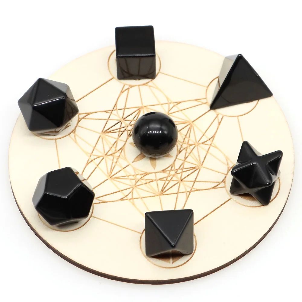 Sacred Geometry Crystal Set Platonic Solid Healing Stones For Chakra Balance And Energy Alignment 15