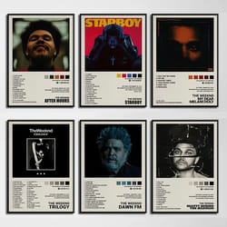 the weeknd canvas poster music album wall art for modern room decor