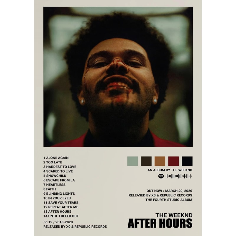 The Weeknd Canvas Poster Music Album Wall Art For Modern Room Decor 13